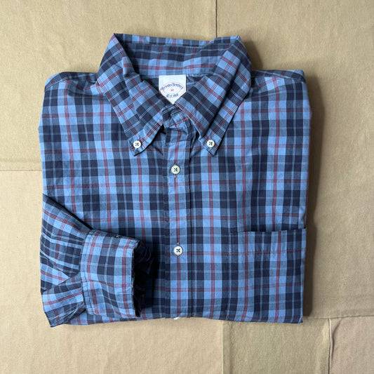 Friday Shirt, Poplin Plaid, Light Blue