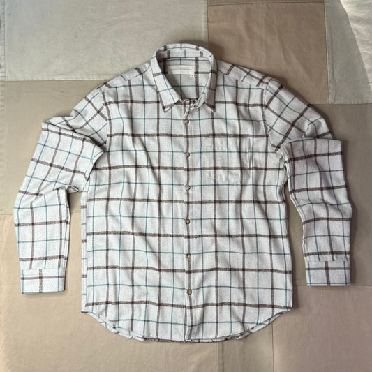 Women's Mila Japanese Cotton Flannel, Charcoal Plaid