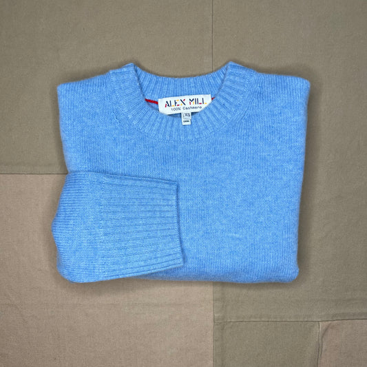 Marais Crewneck Sweater in Cashmere, Frost Blue