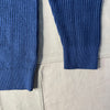 Shaker Stitch Polo Sweater, Navy