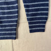 Jordan Stripe Sweater in Cashmere, Navy/Heather Gray