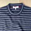 Jordan Stripe Sweater in Cashmere, Navy/Heather Gray
