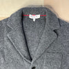 Mitchell Cardigan in Washed Cashmere, Marled Charcoal