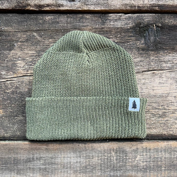 Forest Upcycled Cotton Beanie, Moss