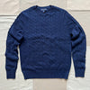 Supima Cotton Cable Crewneck Sweater, Navy