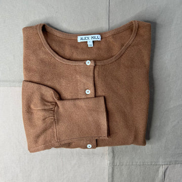 Louisa Vest in Cotton Cashmere, Mochaccino