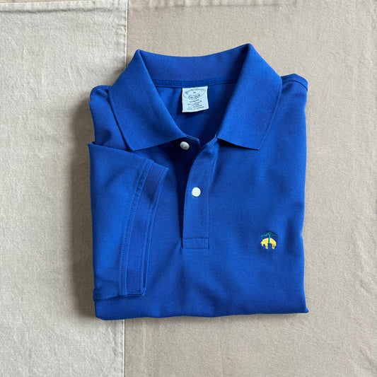 Short Sleeve Stretch Supima Polo Shirt, Blue Quartz