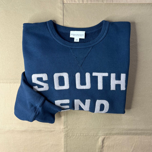 South End Crewneck, Navy/Grey