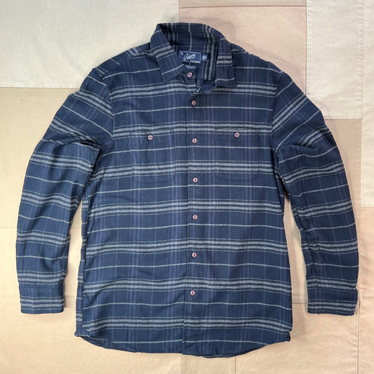 Colorado Midweight Flannel, Navy Stripe