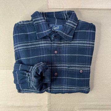 Colorado Midweight Flannel, Navy Stripe