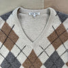 Campbell Argyle V-Neck Sweater, Wishbone Multi