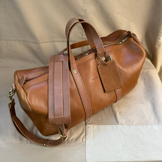 PanAm Leather Travel Duffle Bag