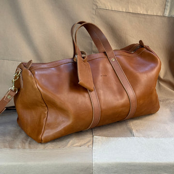 PanAm Leather Travel Duffle Bag