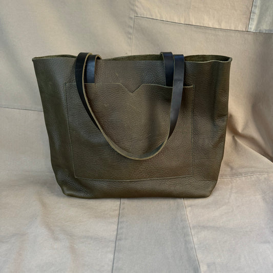 The Contigo Raw Edge Tote Bag, Olive