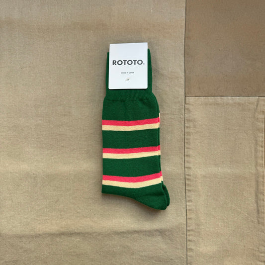 Rugby Stripe Socks, Green