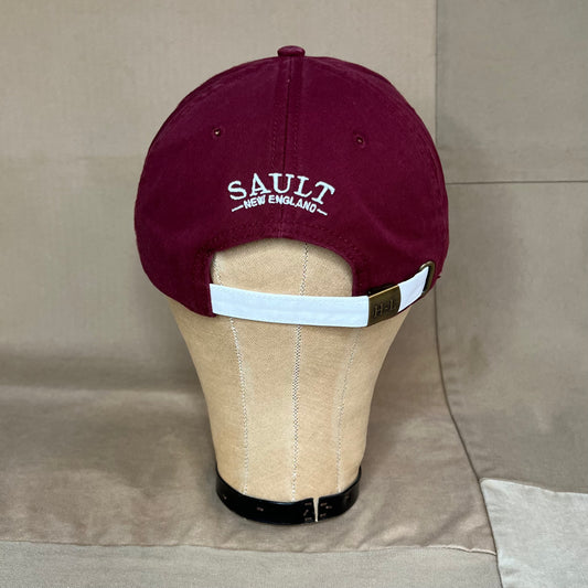 East Coast Needlepoint Cap, Maroon & Khaki