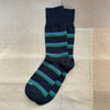 Rugby Stripe Socks, Charcoal