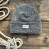 Upcycled Wool Beanie, Dark Grey Melange