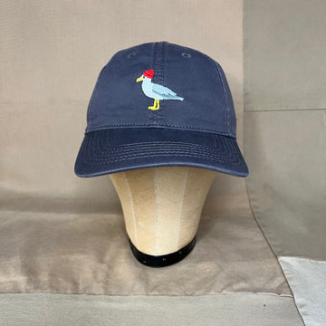 Seagull Needlepoint Hat, Grey