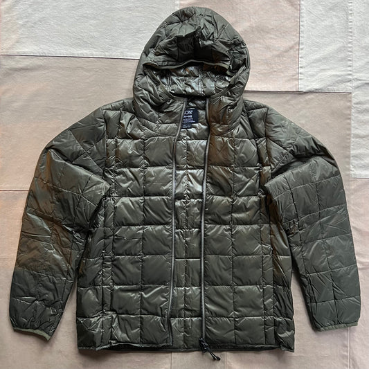 Hooded Down Jacket, Dark Olive