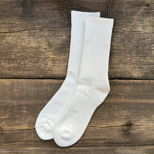 Organic Cotton Everyday Crew Sock, White