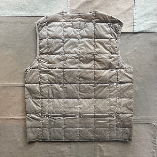 V-Neck Button Down Vest, Beige