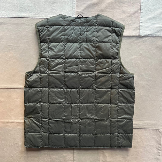 V-Neck Button Down Vest, Dark Olive