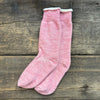 Double Face Crew Socks, Light Pink