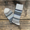 Nordic Pattern Sock, Dark Grey