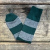 Wool Cashmere Stripes Crew Socks, Moss