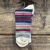 Nordic Pattern Sock, Ivory