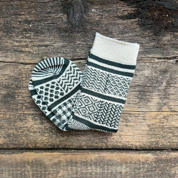 Kid's Multi Jacquard Crew Socks, Pine
