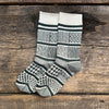 Kid's Multi Jacquard Crew Socks, Pine