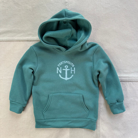 Portsmouth Anchor Junior Pullover Hoodie, Pine