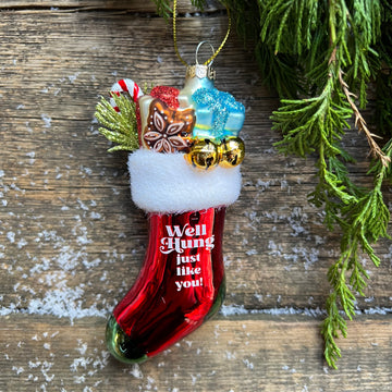Well Hung Stocking Ornament