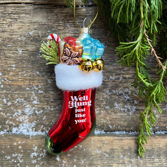 Well Hung Stocking Ornament