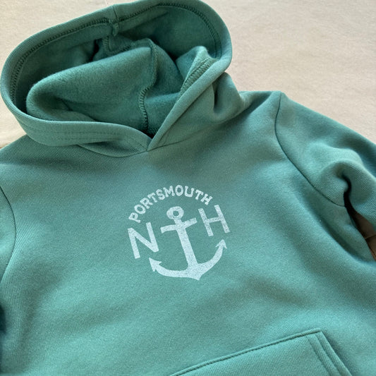 Portsmouth Anchor Junior Pullover Hoodie, Pine