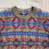 Wool Crewneck Sweater in Fair Isle Jacquard