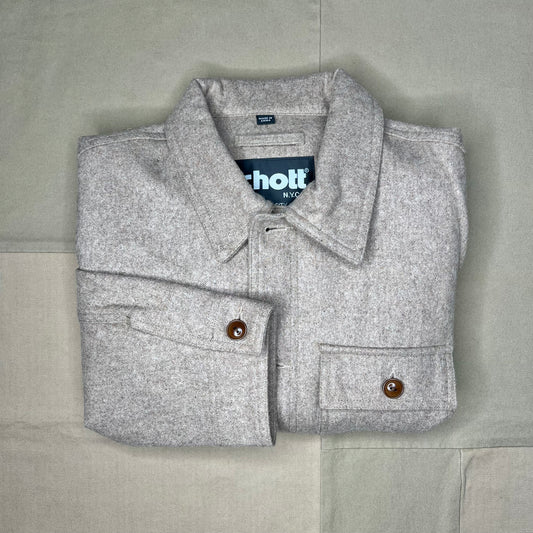 Wool Blend Chore Coat, Taupe
