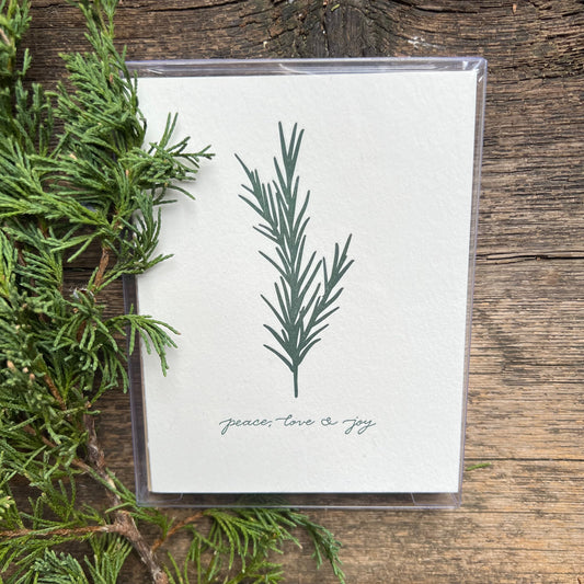 Peace, Love, Joy Flat - Flat Notes Set of 6