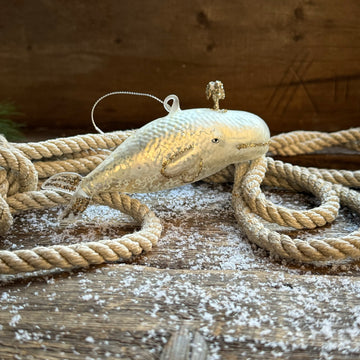 Victorian Whale Glass Ornament