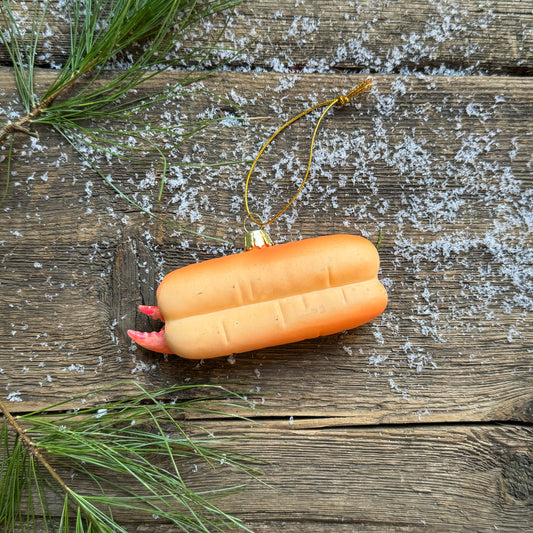 Lobster Roll Glass Ornament