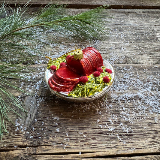 Canned Cranberry Sauce Glass Ornament