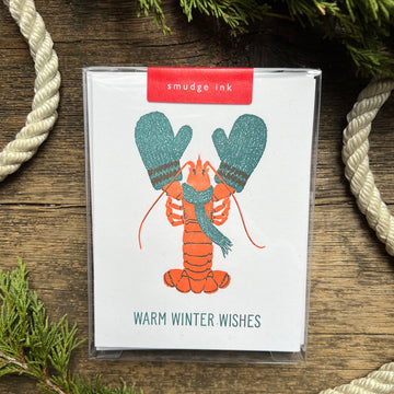 Cozy Lobster Holiday Card Box of 8