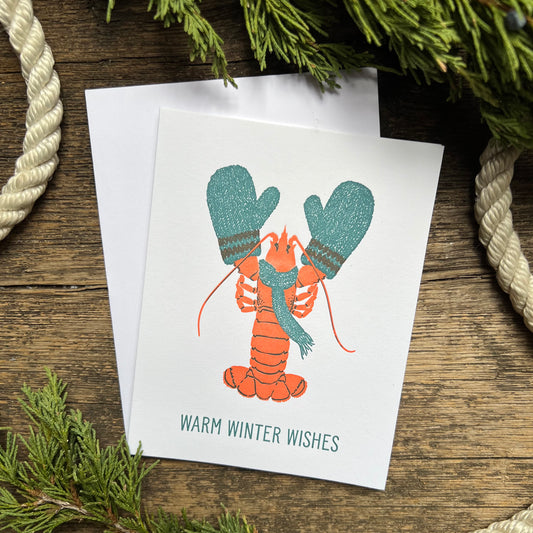 Cozy Lobster Holiday Card Box of 8