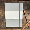 Lined Notebook w/ Elastic Band, Light Grey