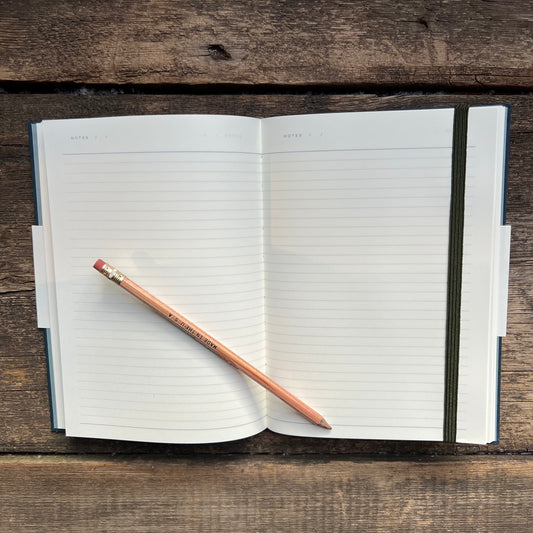 Lined Notebook w/ Elastic Band, Dark Blue