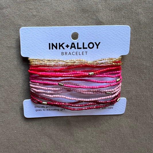 Chelsea Luxe Beaded 18-Strand Bracelet, Purple