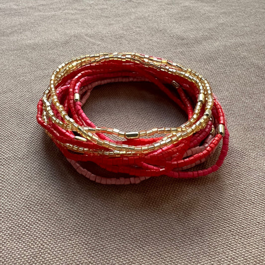 Chelsea Luxe Beaded 18-Strand Bracelet, Purple