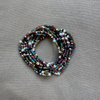 Sage Beaded Mixed Stripe Bracelets, Jewel Tones